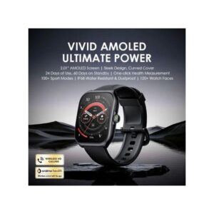 4 1 Paramètres du produit : Modèle : OSW-812 Écran d'affichage : 2,01 '' AMOLED (390 * 450) Version BT : V5.2 Matériau : ABS/PC/gel de silice Type de batterie : lithium-polymère Capacité de la batterie : 340 mAh Temps de charge : 3 heuresNormal Durée d'utilisation : 24 jours Autonomie en veille : 60 jours Taille de la montre : 50,5 * 40 * 13,2 mm Poids : 41,5 g Étanchéité : IP68 *Résultats des tests en laboratoire d'oraimo. Caractéristiques du produit :