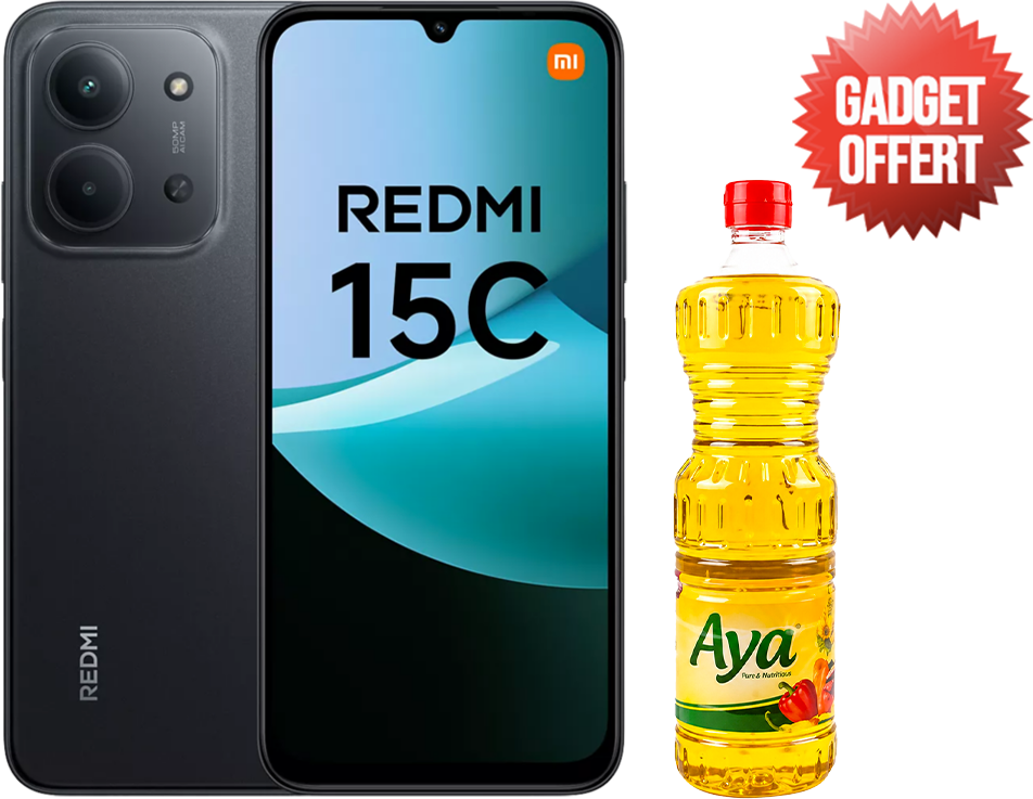 Redmi 15C- 06 Go/128 Go 4G-Un bidon d'huile AYA Offert