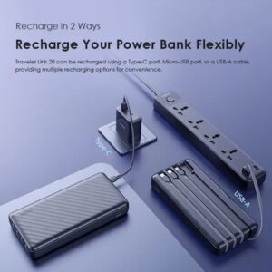 3 <ul> <li>Très grande capacité 20000mAh</li> <li>Charge Rapide 12w</li> <li>4 sortie, 3 entrée</li> <li>Protection de charge</li> <li>peut recharger complètement un iPh XS près de 5 fois</li> <li>Torche 110 heure</li> </ul>