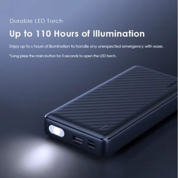 5 <ul> <li>Très grande capacité 20000mAh</li> <li>Charge Rapide 12w</li> <li>4 sortie, 3 entrée</li> <li>Protection de charge</li> <li>peut recharger complètement un iPh XS près de 5 fois</li> <li>Torche 110 heure</li> </ul>