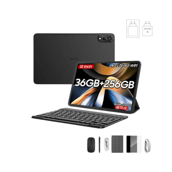 BLACKVIEW tablet mega 2 1 <table class="table-auto w-full font-light"> <thead> <tr> <th class="pt-5 pb-2 text-left text-lg font-light uppercase tracking-widest" colspan="2">Système</th> </tr> </thead> <tbody> <tr class="odd:bg-neutral-100 odd:dark:bg-neutral-800"> <td class="px-2 py-1 md:w-1/3">Système d'exploitation</td> <td class="px-2 py-1">Android 15</td> </tr> </tbody> <thead> <tr> <th class="pt-5 pb-2 text-left text-lg font-light uppercase tracking-widest" colspan="2">Performances</th> </tr> </thead> <tbody> <tr class="odd:bg-neutral-100 odd:dark:bg-neutral-800"> <td class="px-2 py-1 md:w-1/3">Système sur une puce (SoC)</td> <td class="px-2 py-1">Unisoc T615</td> </tr> <tr class="odd:bg-neutral-100 odd:dark:bg-neutral-800"> <td class="px-2 py-1 md:w-1/3">Finesse de gravure</td> <td class="px-2 py-1">12 nm</td> </tr> <tr class="odd:bg-neutral-100 odd:dark:bg-neutral-800"> <td class="px-2 py-1 md:w-1/3">Nombre total de coeurs</td> <td class="px-2 py-1">8</td> </tr> <tr class="odd:bg-neutral-100 odd:dark:bg-neutral-800"> <td class="px-2 py-1 md:w-1/3">Microarchitecture</td> <td class="px-2 py-1">2x1.8 GHz / 6x1.6 GHz</td> </tr> <tr class="odd:bg-neutral-100 odd:dark:bg-neutral-800"> <td class="px-2 py-1 md:w-1/3">Processeur graphique (GPU)</td> <td class="px-2 py-1">ARM Mali G57</td> </tr> </tbody> <thead> <tr> <th class="pt-5 pb-2 text-left text-lg font-light uppercase tracking-widest" colspan="2">Mémoire & Stockage</th> </tr> </thead> <tbody> <tr class="odd:bg-neutral-100 odd:dark:bg-neutral-800"> <td class="px-2 py-1 md:w-1/3">Capacités de mémoire vive disponibles</td> <td class="px-2 py-1">8 Go, 12 Go</td> </tr> <tr class="odd:bg-neutral-100 odd:dark:bg-neutral-800"> <td class="px-2 py-1 md:w-1/3">Capacités de stockage disponibles</td> <td class="px-2 py-1">256 Go</td> </tr> <tr class="odd:bg-neutral-100 odd:dark:bg-neutral-800"> <td class="px-2 py-1 md:w-1/3">Type de stockage</td> <td class="px-2 py-1">UFS 2.2</td> </tr> <tr class="odd:bg-neutral-100 odd:dark:bg-neutral-800"> <td class="px-2 py-1 md:w-1/3">Support cartes mémoire</td> <td class="px-2 py-1">Oui</td> </tr> <tr class="odd:bg-neutral-100 odd:dark:bg-neutral-800"> <td class="px-2 py-1 md:w-1/3">Type de cartes supportées</td> <td class="px-2 py-1">microSD</td> </tr> <tr class="odd:bg-neutral-100 odd:dark:bg-neutral-800"> <td class="px-2 py-1 md:w-1/3">Capacité maximale carte mémoire</td> <td class="px-2 py-1">2 To</td> </tr> </tbody> <thead> <tr> <th class="pt-5 pb-2 text-left text-lg font-light uppercase tracking-widest" colspan="2">Design</th> </tr> </thead> <tbody> <tr class="odd:bg-neutral-100 odd:dark:bg-neutral-800"> <td class="px-2 py-1 md:w-1/3">Longueur</td> <td class="px-2 py-1">281.7 mm</td> </tr> <tr class="odd:bg-neutral-100 odd:dark:bg-neutral-800"> <td class="px-2 py-1 md:w-1/3">Largeur</td> <td class="px-2 py-1">177.2 mm</td> </tr> <tr class="odd:bg-neutral-100 odd:dark:bg-neutral-800"> <td class="px-2 py-1 md:w-1/3">Épaisseur</td> <td class="px-2 py-1">8 mm</td> </tr> <tr class="odd:bg-neutral-100 odd:dark:bg-neutral-800"> <td class="px-2 py-1 md:w-1/3">Poids</td> <td class="px-2 py-1">615 g</td> </tr> <tr class="odd:bg-neutral-100 odd:dark:bg-neutral-800"> <td class="px-2 py-1 md:w-1/3">Couleurs disponibles</td> <td class="px-2 py-1">Gris, Bleu, Vert</td> </tr> <tr class="odd:bg-neutral-100 odd:dark:bg-neutral-800"> <td class="px-2 py-1 md:w-1/3">Stylet</td> <td class="px-2 py-1">Intégré</td> </tr> </tbody> <thead> <tr> <th class="pt-5 pb-2 text-left text-lg font-light uppercase tracking-widest" colspan="2">Écran</th> </tr> </thead> <tbody> <tr class="odd:bg-neutral-100 odd:dark:bg-neutral-800"> <td class="px-2 py-1 md:w-1/3">Téléphone pliant</td> <td class="px-2 py-1">Non</td> </tr> <tr class="odd:bg-neutral-100 odd:dark:bg-neutral-800"> <td class="px-2 py-1 md:w-1/3">Taille de l'écran</td> <td class="px-2 py-1">12 "</td> </tr> <tr class="odd:bg-neutral-100 odd:dark:bg-neutral-800"> <td class="px-2 py-1 md:w-1/3">Technologie de l'écran</td> <td class="px-2 py-1">IPS</td> </tr> <tr class="odd:bg-neutral-100 odd:dark:bg-neutral-800"> <td class="px-2 py-1 md:w-1/3">Ratio</td> <td class="px-2 py-1">16:10</td> </tr> <tr class="odd:bg-neutral-100 odd:dark:bg-neutral-800"> <td class="px-2 py-1 md:w-1/3">Définition</td> <td class="px-2 py-1">2000 x 1200</td> </tr> <tr class="odd:bg-neutral-100 odd:dark:bg-neutral-800"> <td class="px-2 py-1 md:w-1/3">Fréquence de rafraîchissement</td> <td class="px-2 py-1">60 Hz</td> </tr> </tbody> <thead> <tr> <th class="pt-5 pb-2 text-left text-lg font-light uppercase tracking-widest" colspan="2">Photo – Module arrière principal</th> </tr> </thead> <tbody> <tr class="odd:bg-neutral-100 odd:dark:bg-neutral-800"> <td class="px-2 py-1 md:w-1/3">Type de module</td> <td class="px-2 py-1">Grand-angle</td> </tr> <tr class="odd:bg-neutral-100 odd:dark:bg-neutral-800"> <td class="px-2 py-1 md:w-1/3">Nombre de pixels</td> <td class="px-2 py-1">16 Mpx</td> </tr> <tr class="odd:bg-neutral-100 odd:dark:bg-neutral-800"> <td class="px-2 py-1 md:w-1/3">Flash</td> <td class="px-2 py-1">Oui</td> </tr> </tbody> <thead> <tr> <th class="pt-5 pb-2 text-left text-lg font-light uppercase tracking-widest" colspan="2">Photo – Module selfie</th> </tr> </thead> <tbody> <tr class="odd:bg-neutral-100 odd:dark:bg-neutral-800"> <td class="px-2 py-1 md:w-1/3">Module selfie</td> <td class="px-2 py-1">Oui</td> </tr> <tr class="odd:bg-neutral-100 odd:dark:bg-neutral-800"> <td class="px-2 py-1 md:w-1/3">Nombre de pixels</td> <td class="px-2 py-1">8 Mpx</td> </tr> </tbody> <thead> <tr> <th class="pt-5 pb-2 text-left text-lg font-light uppercase tracking-widest" colspan="2">Vidéo</th> </tr> </thead> <tbody> <tr class="odd:bg-neutral-100 odd:dark:bg-neutral-800"> <td class="px-2 py-1 md:w-1/3">Fréquences d'images 1080p FHD (i/s)</td> <td class="px-2 py-1">30</td> </tr> </tbody> <thead> <tr> <th class="pt-5 pb-2 text-left text-lg font-light uppercase tracking-widest" colspan="2">Fonctionnalités photo & vidéo</th> </tr> </thead> <tbody> <tr class="odd:bg-neutral-100 odd:dark:bg-neutral-800"> <td class="px-2 py-1 md:w-1/3">Photo</td> <td class="px-2 py-1">Mode portrait, Panorama, HDR</td> </tr> </tbody> <thead> <tr> <th class="pt-5 pb-2 text-left text-lg font-light uppercase tracking-widest" colspan="2">Batterie & Charge</th> </tr> </thead> <tbody> <tr class="odd:bg-neutral-100 odd:dark:bg-neutral-800"> <td class="px-2 py-1 md:w-1/3">Batterie amovible</td> <td class="px-2 py-1">Non</td> </tr> <tr class="odd:bg-neutral-100 odd:dark:bg-neutral-800"> <td class="px-2 py-1 md:w-1/3">Capacité de la batterie</td> <td class="px-2 py-1">9000 mAh</td> </tr> <tr class="odd:bg-neutral-100 odd:dark:bg-neutral-800"> <td class="px-2 py-1 md:w-1/3">Puissance de charge maximale filaire</td> <td class="px-2 py-1">18 W</td> </tr> <tr class="odd:bg-neutral-100 odd:dark:bg-neutral-800"> <td class="px-2 py-1 md:w-1/3">Charge sans fil</td> <td class="px-2 py-1">Non</td> </tr> </tbody> <thead> <tr> <th class="pt-5 pb-2 text-left text-lg font-light uppercase tracking-widest" colspan="2">Connectivité</th> </tr> </thead> <tbody> <tr class="odd:bg-neutral-100 odd:dark:bg-neutral-800"> <td class="px-2 py-1 md:w-1/3">Norme Wi-Fi</td> <td class="px-2 py-1">802.11a/b/g/n/ac (Wi-Fi 5)</td> </tr> <tr class="odd:bg-neutral-100 odd:dark:bg-neutral-800"> <td class="px-2 py-1 md:w-1/3">Norme Bluetooth</td> <td class="px-2 py-1">Bluetooth 5.0</td> </tr> <tr class="odd:bg-neutral-100 odd:dark:bg-neutral-800"> <td class="px-2 py-1 md:w-1/3">NFC</td> <td class="px-2 py-1">Non</td> </tr> <tr class="odd:bg-neutral-100 odd:dark:bg-neutral-800"> <td class="px-2 py-1 md:w-1/3">Positionnement par satellite (GNSS)</td> <td class="px-2 py-1">GPS, Galileo, GLONASS, Beidou-1</td> </tr> <tr class="odd:bg-neutral-100 odd:dark:bg-neutral-800"> <td class="px-2 py-1 md:w-1/3">Connexion filaire</td> <td class="px-2 py-1">USB Type-C</td> </tr> <tr class="odd:bg-neutral-100 odd:dark:bg-neutral-800"> <td class="px-2 py-1 md:w-1/3">Norme USB</td> <td class="px-2 py-1">USB 2.0</td> </tr> </tbody> <thead> <tr> <th class="pt-5 pb-2 text-left text-lg font-light uppercase tracking-widest" colspan="2">Version données mobiles</th> </tr> </thead> <tbody> <tr class="odd:bg-neutral-100 odd:dark:bg-neutral-800"> <td class="px-2 py-1 md:w-1/3">Double SIM</td> <td class="px-2 py-1">Oui</td> </tr> <tr class="odd:bg-neutral-100 odd:dark:bg-neutral-800"> <td class="px-2 py-1 md:w-1/3">SIM intégrée</td> <td class="px-2 py-1">Non</td> </tr> <tr class="odd:bg-neutral-100 odd:dark:bg-neutral-800"> <td class="px-2 py-1 md:w-1/3">Compatibilité réseau</td> <td class="px-2 py-1">3G, Edge, GPRS, 4G</td> </tr> <tr class="odd:bg-neutral-100 odd:dark:bg-neutral-800"> <td class="px-2 py-1 md:w-1/3">Indice DAS – Tête</td> <td class="px-2 py-1">1.669 W/kg</td> </tr> <tr class="odd:bg-neutral-100 odd:dark:bg-neutral-800"> <td class="px-2 py-1 md:w-1/3">Indice DAS – Corps</td> <td class="px-2 py-1">1.669 W/kg</td> </tr> <tr class="odd:bg-neutral-100 odd:dark:bg-neutral-800"> <td class="px-2 py-1 md:w-1/3">Indice DAS – Membres</td> <td class="px-2 py-1">1.669 W/kg</td> </tr> </tbody> <thead> <tr> <th class="pt-5 pb-2 text-left text-lg font-light uppercase tracking-widest" colspan="2">Son</th> </tr> </thead> <tbody> <tr class="odd:bg-neutral-100 odd:dark:bg-neutral-800"> <td class="px-2 py-1 md:w-1/3">Haut-parleurs stéréo</td> <td class="px-2 py-1">Oui</td> </tr> </tbody> <thead> <tr> <th class="pt-5 pb-2 text-left text-lg font-light uppercase tracking-widest" colspan="2">Capteurs & Sécurité</th> </tr> </thead> <tbody> <tr class="odd:bg-neutral-100 odd:dark:bg-neutral-800"> <td class="px-2 py-1 md:w-1/3">Déverrouillage</td> <td class="px-2 py-1">Empreintes, Reconnaissance faciale</td> </tr> <tr class="odd:bg-neutral-100 odd:dark:bg-neutral-800"> <td class="px-2 py-1 md:w-1/3">Capteurs</td> <td class="px-2 py-1">Accéléromètre, Proximité</td> </tr> </tbody> </table>