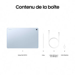 LD0006229708 <strong>Samsung Galaxy Tab S10 FE+</strong> est également livré avec un <strong>S Pen</strong>, offrant des fonctionnalités avancées pour la prise de notes et le dessin, ce qui en fait un outil idéal pour les professionnels et les créatifs. Disponible sur <i> <span style="color: #ff00ff"><strong><em><a style="color: #ff00ff" href="https://bit.ly/App-PhonesStore-Android">Phones Store</a></em></strong></span>U</i>niquement au meilleur prix du marché. ‎Retrouvez ici ces caractéristiques :Téléchargez l’application <span style="color: #ff00ff"><em><strong><a style="color: #ff00ff" href="https://bit.ly/App-PhonesStore-Android">Phones Store</a> </strong></em></span>ici pour ne rien rater <ul> <li><strong>Mémoire RAM</strong> : 12Go</li> <li><strong>Mémoire interne</strong> : 256Go</li> <li><strong>Batterie</strong> <span dir="auto">10090 mAh</span>:  Charge rapide <span style="color: #555555">Oui jusqu’à 45W</span></li> <li><strong>Caméra arrière</strong> :13.0 MP</li> <li><strong>Caméra avant (selfie)</strong> : 12 Mpx</li> <li><strong>Processeur</strong> <span dir="auto">Exynos 1580 (4 nm)</span>:<span dir="auto">cta-core (1x2,9 GHz Cortex-A720 et 3x2,6 GHz Cortex-A720 et 4x1,9 GHz Cortex-A520) </span><span dir="auto">Xclipse 5</span><span dir="auto">4</span></li> <li><strong>Système d’exploitation</strong> : Android 15, One UI 7</li> <li><strong>Écran</strong> : <span dir="auto">13,1 pouces, 497,6 cm2 </span><sup><span dir="auto">(</span></sup><span dir="auto"> ~85,0 % de rapport écran/co</span></li> <li><strong>Carte SIM</strong> : Double SIM (1 physique + 1 eSIM)</li> <li><strong>Réseaux</strong> : 5G</li> <li><strong>Poids</strong> :664 grammes</li> <li><span class="xm-text f-bold " data-key="spec_65" data-type="text" data-id="555898baa9">Résistance à l’eau et à la poussière I</span><span class="xm-text f-light " data-key="spec_66" data-type="text" data-id="efb4b95e98">P68</span></li> <li><strong>Garantie 12 mois sav</strong></li> <li>Localisations <strong><a href="https://bit.ly/AdressePhonesStore"><span style="color: #ff00ff">Phones Store</span> </a></strong></li> </ul>