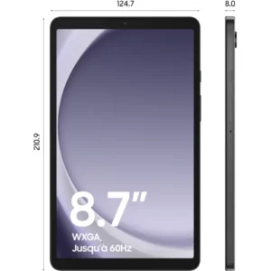 8806095361604 h f l 4 1 <strong>Samsung Galaxy tab A9</strong>. Disponible sur <i><em><strong><span style="color: #800080"><a style="color: #800080" href="https://bit.ly/App-PhonesStore-Android">Phones Store</a></span> </strong></em>U</i>niquement au meilleur prix du marché. Téléchargez l’application <em><strong><span style="color: #800080"><a style="color: #800080" href="https://bit.ly/App-PhonesStore-Android">Phones Store</a></span> </strong></em>ici pour ne rien rater <ul> <li><strong>Mémoire RAM</strong> : 8Go RAM</li> <li><strong>Mémoire interne</strong> : 128 GO</li> <li><strong>Batterie</strong> : 5100 mAh</li> <li><strong>Caméra arrière</strong> : AF 8 MP</li> <li><strong>Caméra avant (selfie)</strong> : FF 2 MP</li> <li><strong>Processeur</strong> : MediaTek Hélio | Processeur G99</li> <li><strong>Système d’exploitation</strong> : Android 14, up to 2 major Android upgrades</li> <li><strong>Écran</strong> : 8,7″ (22,1 cm) – Résolution : 800 x 1340 pixel</li> <li><strong>Haut-parleurs</strong>  : 2 Dolby Atmos</li> <li><strong>Carte SIM</strong> : 1xSIM</li> <li><strong>Réseaux</strong> : 4G</li> <li><strong>Garantie 24 mois sav</strong></li> <li>Localisations <span style="color: #800080"><strong><a style="color: #800080" href="https://bit.ly/AdressePhonesStore">Phones Store</a></strong></span></li> </ul>