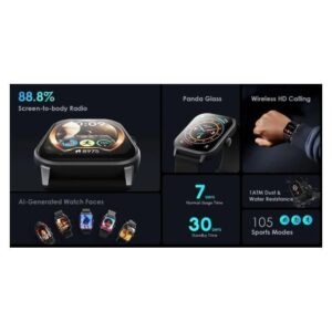 2 Avec un écran personnalisable de 2,01 et une autonomie impressionnante de 7 jours, elle s'adapte à tous les styles de vie, retrouvez ses caractéristiques ici. Disponible sur <em> </em><a href="https://bit.ly/App-PhonesStore-Android"><strong><em>Phones Store</em></strong></a><strong><em> </em></strong><em>U</em>niquement au meilleur prix du marché. Téléchargez l’application <a href="https://bit.ly/App-PhonesStore-Android"><strong><em>Phones Store</em></strong></a><strong><em> </em></strong>ici pour ne rien rater <ul> <li><strong>Model</strong>: Oraimo watch 5</li> <li><strong>Version Bluetooth </strong>:  V5.2</li> <li><strong>Écran: écran tactile HD 2,01</strong></li> <li><strong>Autonomie en veille</strong> :30 jours</li> <li><strong>Autonomie utilisation normale</strong>: 7 jours</li> <li><strong>Capacité de la batterie</strong>: 300 mAh</li> <li><strong>Avec une étanchéité 1ATM, votre montre est protégée des éclaboussures, de la pluie </strong></li> <li><strong>ORAIMO Watch 5 est équipée de 105 modes sportifs qui suivent avec précision toutes vos activités</strong></li> <li><b><strong>ORAIMO Watch 5 </strong>vous permet de passer et de recevoir des appels directement depuis votre poignet via Bluetooth</b></li> <li><strong>Poids: 41,4 g </strong></li> <li><strong>Temps de charge</strong> (0% à 100%):  3 heures</li> <li><strong>Localisations</strong> <strong><a href="https://bit.ly/AdressePhonesStore">Phones Store</a></strong></li> </ul> pas de décalage juste un son pur