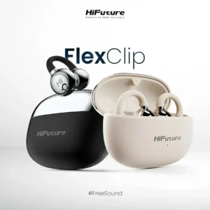 HiFuture FlexClip Open Ear Wireless Earbuds 30 Hrs Playtime AI ENC Noise Cancellation – Black 7 Les <strong>HiFuture FlexClip </strong> sont dotés de fonctionnalités d'appels avec IA et ENC, résistance à l'eau IPX5 et d'une autonomie pouvant atteindre jusqu'à 30 heures, retrouvez ici ses caractéristiques. Disponible sur <em> </em><a href="https://bit.ly/App-PhonesStore-Android"><strong><em>Phones Store</em></strong></a><strong><em> </em></strong><em>U</em>niquement au meilleur prix du marché. Téléchargez l’application <a href="https://bit.ly/App-PhonesStore-Android"><strong><em>Phones Store</em></strong></a><strong><em> </em></strong>ici pour ne rien rater <ul> <li><strong>Model</strong>: FlexClip</li> <li><strong>Version Bluetooth</strong>: Connectivité Bluetooth 5.4</li> <li><strong>Interface de charge</strong>: TYPE C-USB</li> <li><strong>Autonomie de la batterie (avec étui)</strong> : jusqu'à 30 heures</li> <li><strong>Résistance</strong>: IPX5 résistant à la transpiration et aux éclaboussures,</li> <li class="a-spacing-mini"><strong><span class="a-list-item"><span dir="auto"><span dir="auto">Réduction du bruit ambiant par IA ENC : Profitez d’appels d’une clarté cristalline même dans les environnements bruyants grâce à la réduction du bruit ambiant basée sur l’IA</span></span></span></strong></li> <li><strong>Des basses puissantes grâce au haut-parleur de 12 mm : Plongez dans des basses riches et profondes et un son clair grâce au haut-parleur amélioré de 12 mm</strong></li> <li>Localisations <strong><a href="https://bit.ly/AdressePhonesStore">Phones Store</a></strong></li> </ul> Les nouveaux écouteurs <strong>HiFuture</strong> sont conçus avec un <strong>design ouvert C-Bridge</strong>