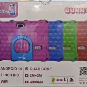 IMG 20251128 102207 <div class="product-short-description"> Grâce à sa connectivité Wi-Fi  et son grand espace de stockage, la <strong>BEBETAB BUNNY</strong> est idéale pour l’apprentissage, le jeu et le divertissement, retrouvez  ici ses caractéristiques, Disponible sur <a href="https://bit.ly/App-PhonesStore-Android"><strong><em>Phones Store</em></strong></a><strong><em> </em></strong><em>U</em>niquement au meilleur prix du marché. ‎Retrouvez ici ces caractéristiques. Téléchargez l’application <a href="https://bit.ly/App-PhonesStore-Android"><strong><em>Phones Store</em></strong></a><em> </em>ici pour ne rien rater. <ul> <li><strong>Mémoire RAM</strong>:  6Go</li> <li><strong>Mémoire interne</strong>:  256 Go</li> <li><strong>Système d’exploitation</strong>:  Android 14</li> <li><strong>Carte Sim</strong>: Pas de sim</li> <li><strong>Batterie</strong>: 4000 mAh</li> <li><strong>Ecran </strong>: 7 pouces IPS</li> <li><strong>Caméra </strong>:   2MP</li> <li><strong>Processeur </strong>: Quad core</li> <li><strong>WIFI uniquement</strong></li> <li><strong>Etui disponible</strong></li> <li><strong>Pour enfants de  0 à 7ans</strong></li> <li><strong>Couleurs disponibles: Bleu,rose et rouge</strong></li> <li>Localisations <a href="https://bit.ly/AdressePhonesStore"><strong>Phones Store</strong></a></li> </ul> </div> <p class="stock in-stock"></p>