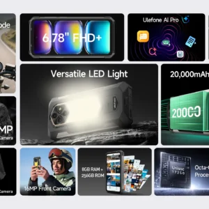 Ulefone RugKing 5 Pro 2 Le <strong>Ulefone Rugking 5 Pro,</strong> est conçu pour résister aux conditions les plus extrêmes tout en offrant des performances fiables au quotidien. Idéal pour les environnements difficiles, il combine robustesse, autonomie et efficacité,Disponible sur <a href="https://bit.ly/App-PhonesStore-Android"><strong><em>Phones Store</em></strong></a><strong><em> </em></strong><em>U</em>niquement au meilleur prix du marché. Retrouvez ici ces caractéristiques. Téléchargez l’application <a href="https://bit.ly/App-PhonesStore-Android"><strong><em>Phones Store</em></strong></a><em> </em>ici pour ne rien rater. <ul> <li><strong>Model:</strong></li> <li><strong>Mémoire RAM</strong>: 08 Go</li> <li><strong>Mémoire interne</strong>: 256 Go</li> <li><strong>Batterie</strong>: 20000 mAh charge rapide 33W</li> <li><strong>Double Caméra arrière</strong> : 64 MP + caméra de vision nocturne 20 MP</li> <li><strong>Caméra avant (selfie)</strong>: 16 MP</li> <li><strong>Processeur </strong>: Unisoc T7250</li> <li><strong>Système d’exploitation</strong>: Android 16</li> <li><strong>Écran</strong>: 6,78 pouces, Résolution : 1080 x 2460 FHD+, Taux de rafraîchissement : 60 Hz</li> <li><strong>Carte SIM</strong>: Double SIM (Nano-SIM + Nano-SIM)</li> <li><strong>Réseaux</strong>: 4G</li> <li><strong>Poids</strong>: 629 g</li> <li><strong>IP69 Résistance à la poussière et à l'eau</strong></li> <li><strong>Garantie 12 mois sav</strong></li> <li>Localisations <a href="https://bit.ly/AdressePhonesStore"><strong>Phones Store</strong></a></li> </ul> le<strong> Ulefone Rugking 5 Pro</strong> est le choix parfait pour les professionnels et les aventuriers à la recherche d’un smartphone résistant et performant