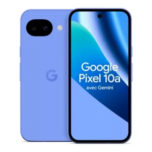 2709 terminaux image frFR P10a 2026Q1 B F Standing Soldier Lavender 698c64c7d9a60162efdef651 Avec son  écran immersif le <strong>Google Pixel 10a </strong> vous offre un excellent confort visuel, tandis que son appareil photo avancé, boosté par l’IA, capture des images nettes, lumineuses et détaillées en toutes circonstances,Disponible sur <a href="https://bit.ly/App-PhonesStore-Android"><strong><em>Phones Store</em></strong></a><strong><em> </em></strong><em>U</em>niquement au meilleur prix du marché. ‎Retrouvez ici ces caractéristiques. Téléchargez l’application <a href="https://bit.ly/App-PhonesStore-Android"><strong><em>Phones Store</em></strong></a><em> </em>ici pour ne rien rater. &nbsp; <ul> <li><strong>Model:</strong></li> <li><strong>Mémoire RAM</strong>:  08 Go</li> <li><strong>Mémoire interne</strong>:  256 Go</li> <li><strong>Batterie</strong>:  5 100 mAh  charge rapide 30W</li> <li><strong>Double Caméra arrière</strong>: 48 MP ( Grand-angle ), 13 MP ( Ultra grand-angle )</li> <li><strong>Caméra avant (selfie)</strong>:   13 MP</li> <li><strong>Processeur </strong>:  Google Tensor G4</li> <li><strong>Système d’exploitation</strong>:  Android 16,Sept ans de mises à jour de l'OS,</li> <li><strong>Écran</strong>: 6.3 pouces P-OLED , Résolution 1080 × 2424 pixels, Taux de rafraîchissement 120 Hz</li> <li><strong>Carte SIM</strong>:   Double SIM (Nano-SIM + Nano-SIM)</li> <li><strong>Réseaux</strong>:  4G</li> <li><strong>Poids</strong>:  183 g</li> <li><strong>IP68  Résistance à la poussière et à l'eau</strong></li> <li><strong>Garantie 12 mois sav</strong></li> <li>Localisations <a href="https://bit.ly/AdressePhonesStore"><strong>Phones Store</strong></a></li> </ul> Le <strong>Google Pixel 10a</strong> combine puissance, innovation et intelligence pour une expérience mobile nouvelle génération
