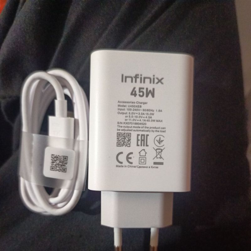 Chargeur Infinix Ultra rapide 45W – Prix en Côte d’Ivoire | Phones Store Abidjan – Image 2